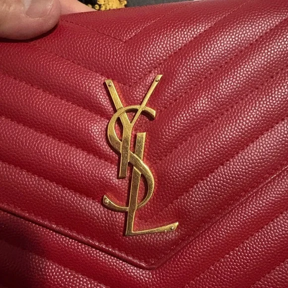 SOLD

Yves Saint Laurent Red Chevron Leather Wallet on Chain - Picture 7 of 13